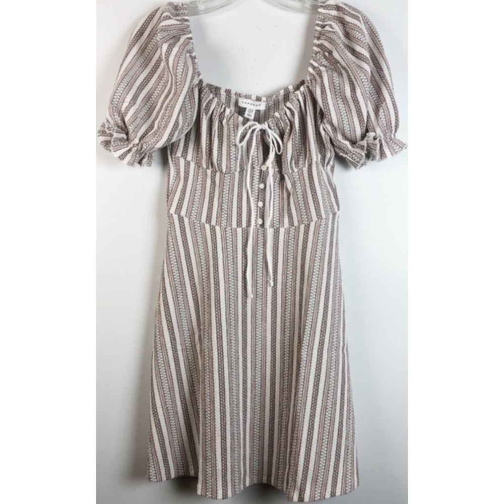 ✨ NWT TOPSHOP striped print mini dress 6 - Picture 4 of 9